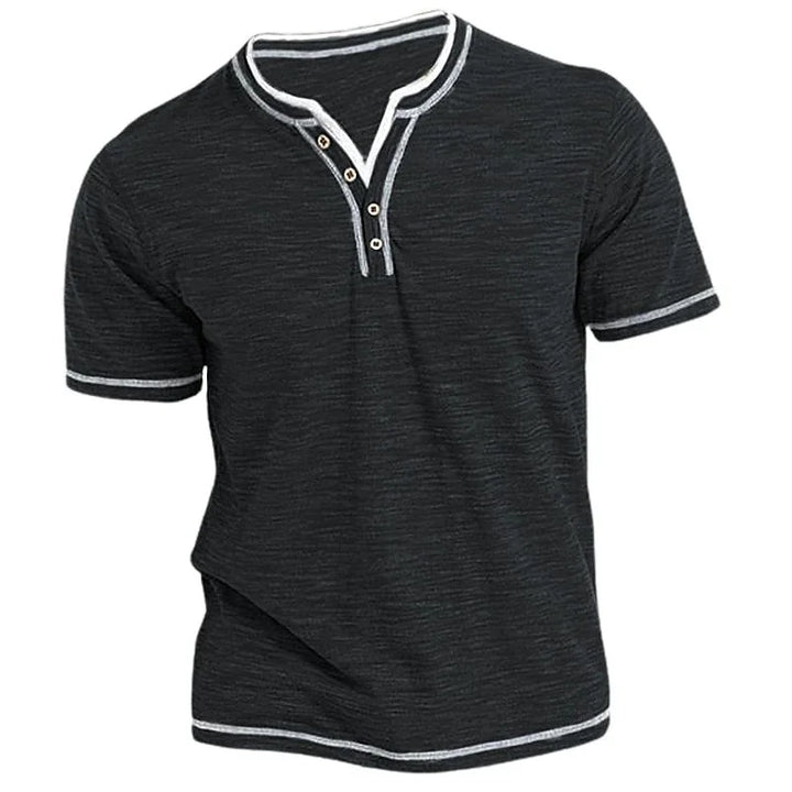 Carden | Men’s Henley T-Shirt featuring a Button Neckline
