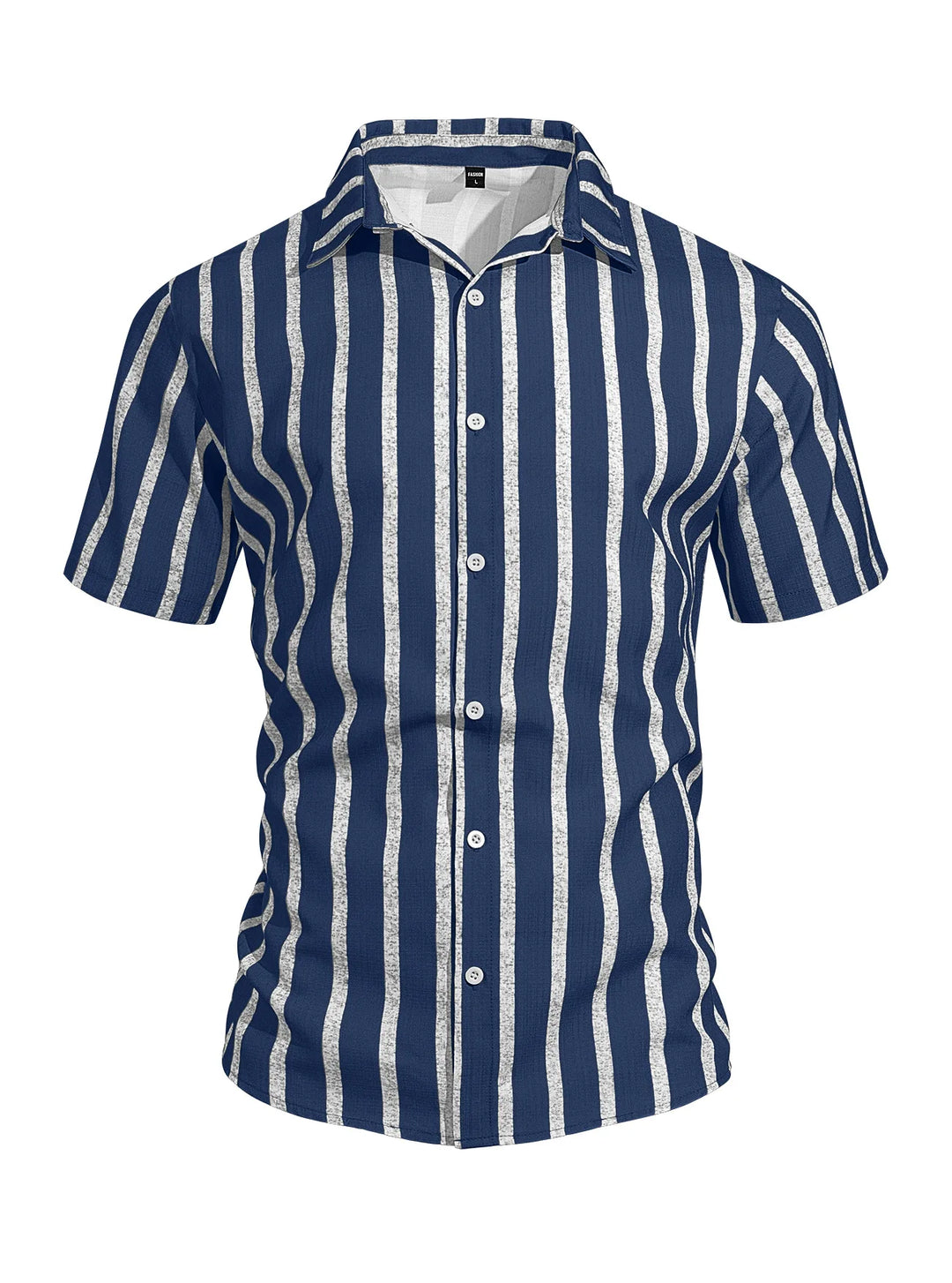 Tyde | Men’s Striped Short-Sleeve Shirt for Smart-Casual Wear