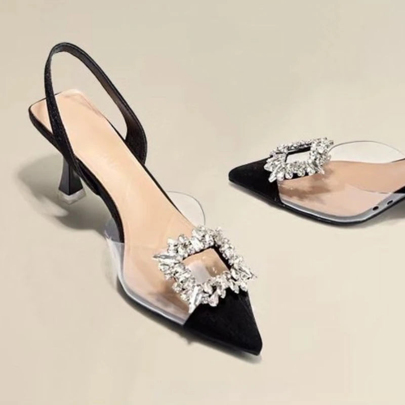 Lexi | Women’s Slingback Heels with Embellished Buckle