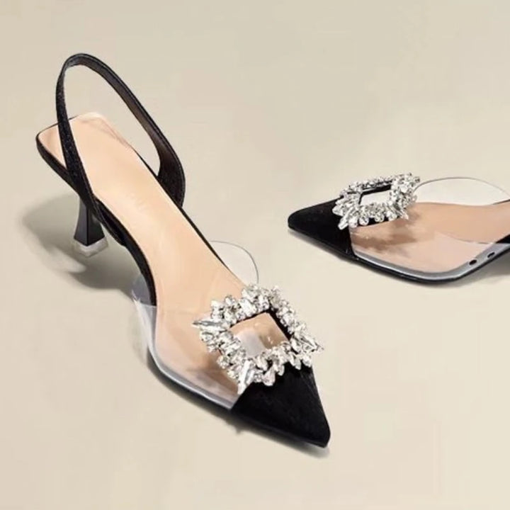 Lexi | Women’s Slingback Heels with Embellished Buckle
