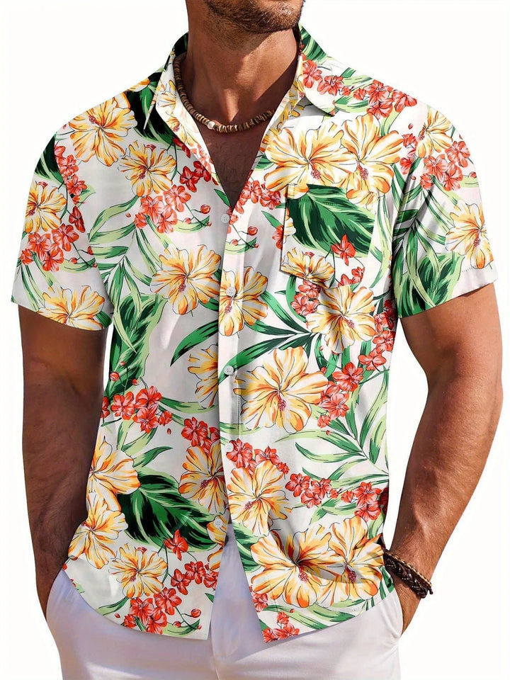 Hayden | Men’s Shirt featuring a Tropical Motif