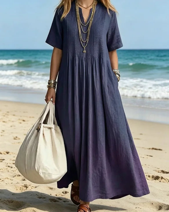 Melody | Women’s V-Neck Maxi Dress for Relaxed Beach Moments