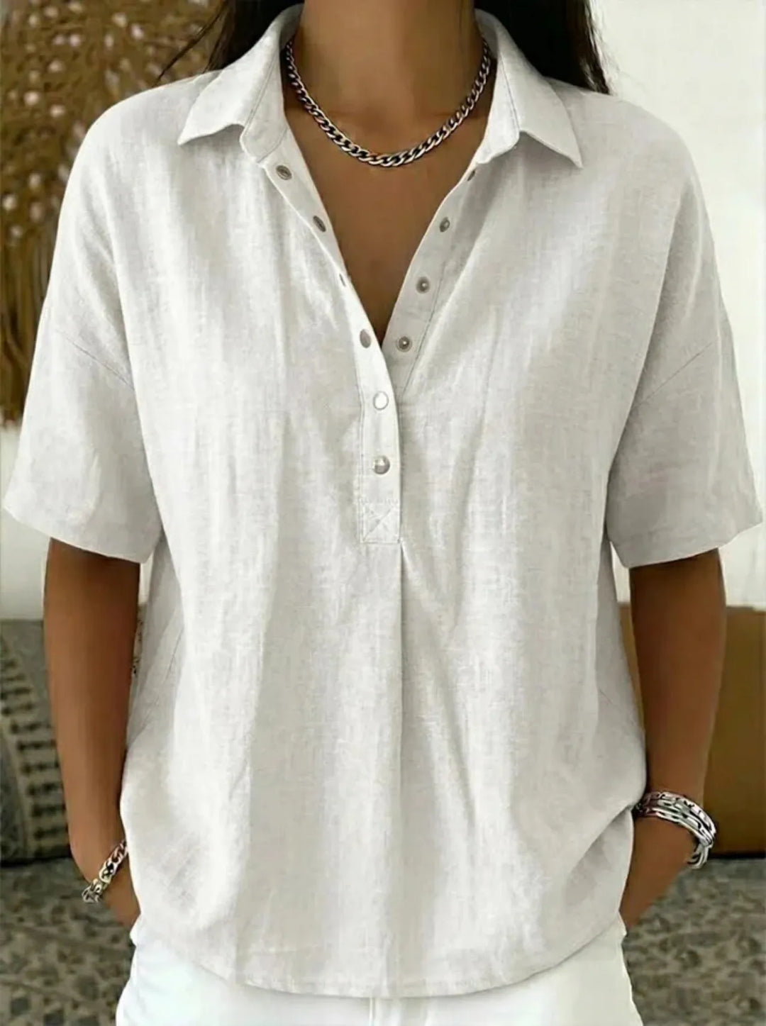 Linnea | Women’s Collared Blouse for Easy Everyday Fitting