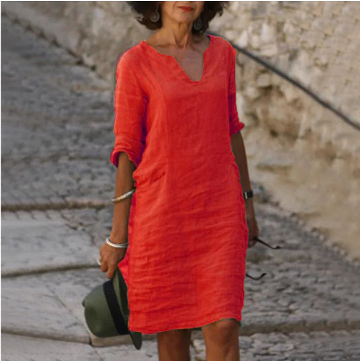 Marnie | Women’s V-Neck Tunic Dress for Weekend Dressing Up