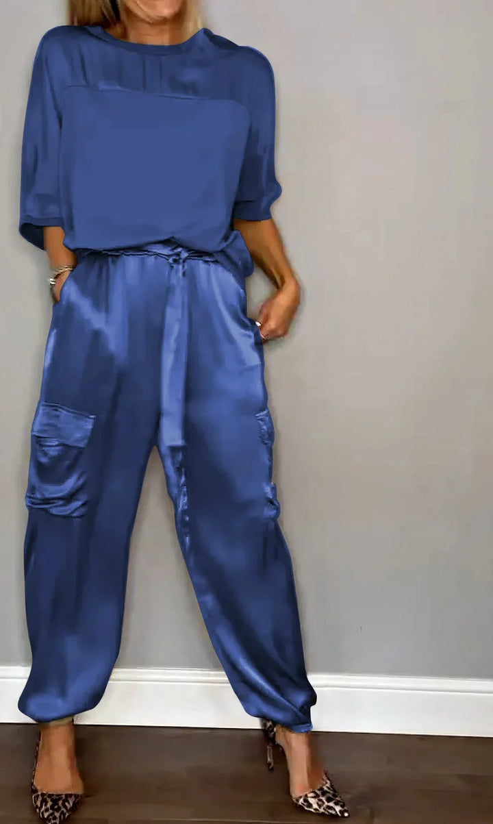 Nyvella | Women’s Belted Jumpsuit with slim leg finish