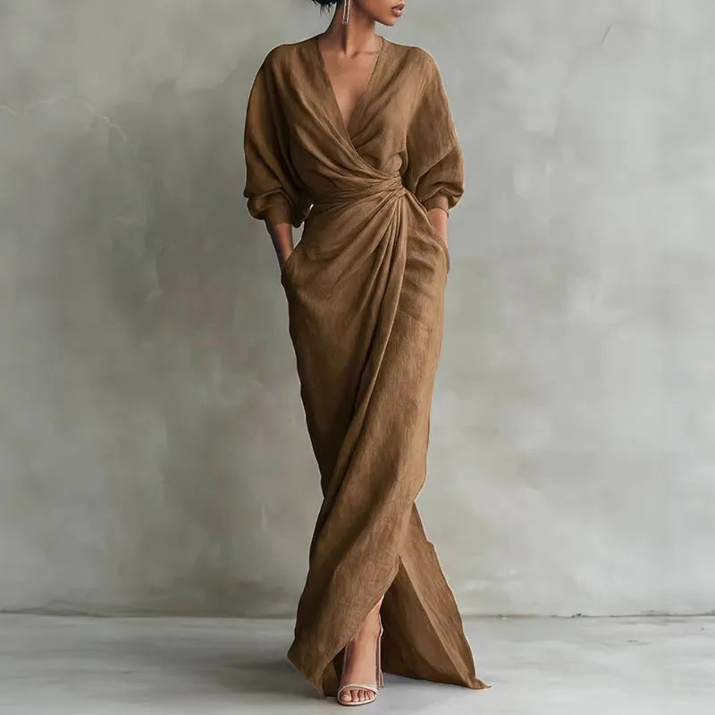 Lucia | Women’s Maxi Dress in a Soft Wrap Shape