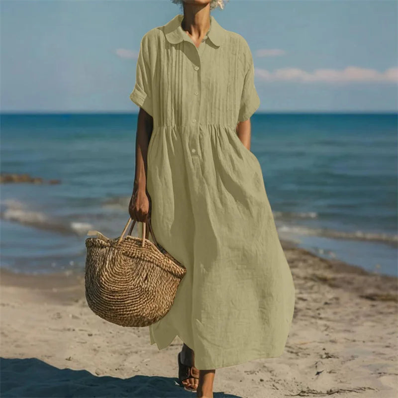 Aletta | Women’s Maxi Shirt Dress for Relaxed Summer Days