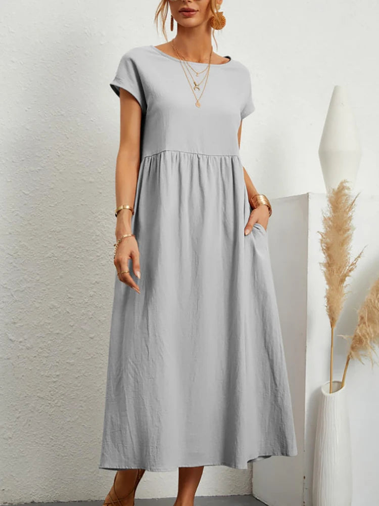 Larissa | Women’s Maxi Dress in a Soft Gathered Silhouette
