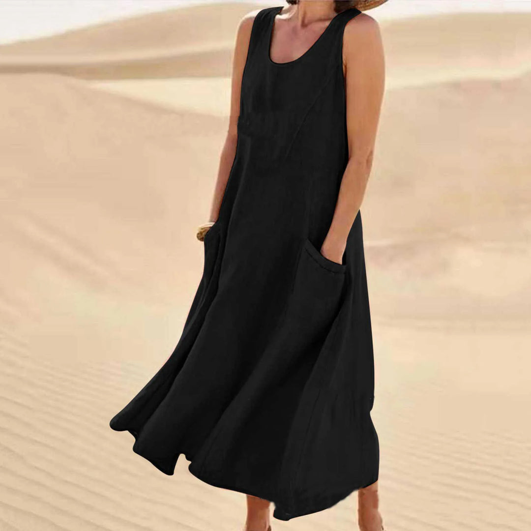 Alazne | Women’s Sleeveless Maxi Dress in an Easy A-Line Shape