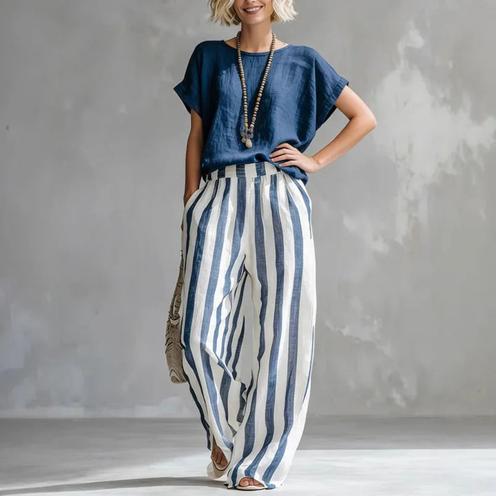 Bria | Women’s Two-Piece Set featuring Wide-Leg Trousers
