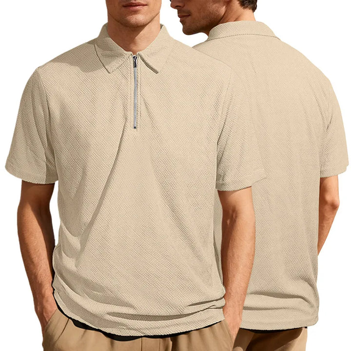 Gethin | Men’s Zip Polo Shirt for Relaxed Office Dressing