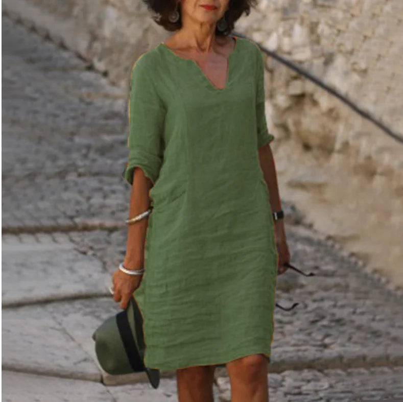 Marnie | Women’s V-Neck Tunic Dress for Weekend Dressing Up
