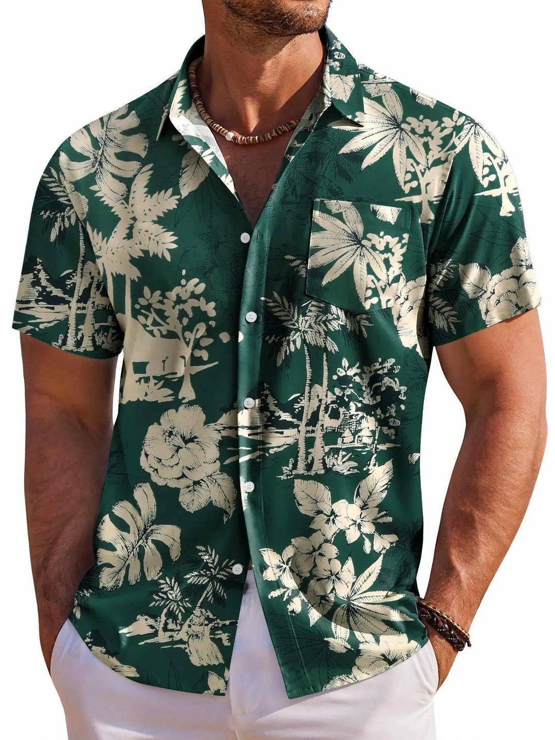 Hayden | Men’s Shirt featuring a Tropical Motif