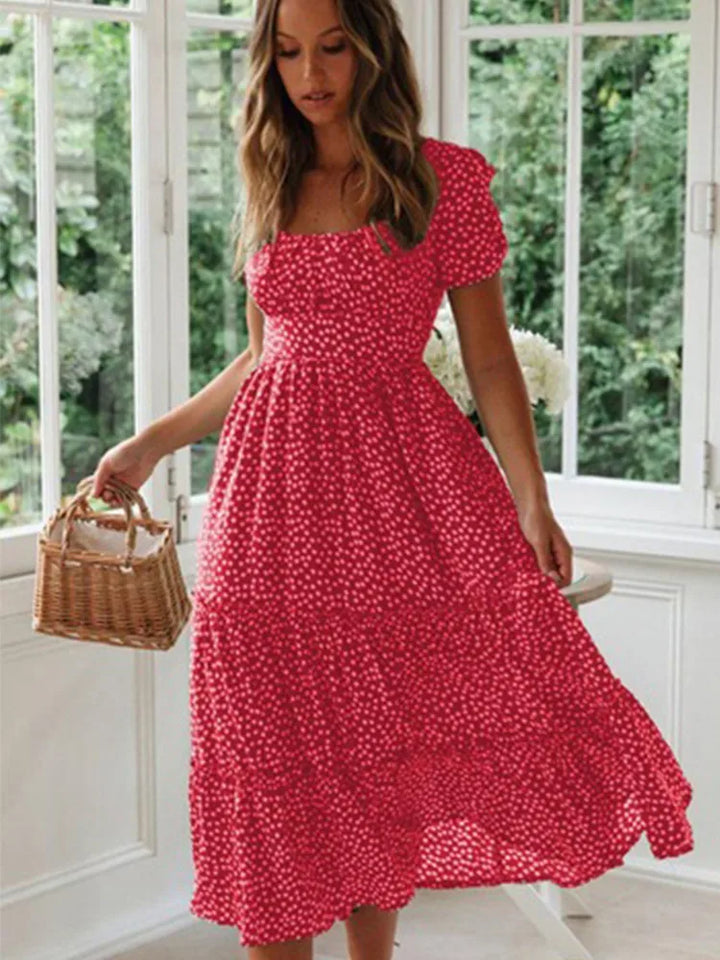 Mallory | Women’s Midi Dress in a Shirred Waist Shape