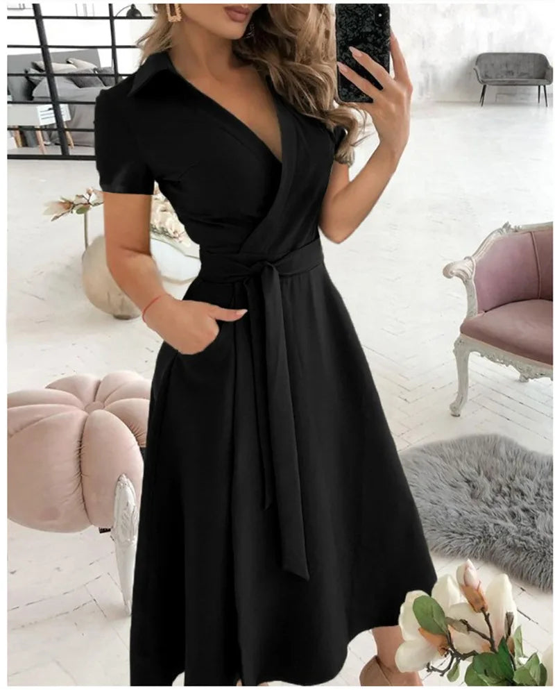 Whitney | Women’s Wrap Dress with a Tie Waist