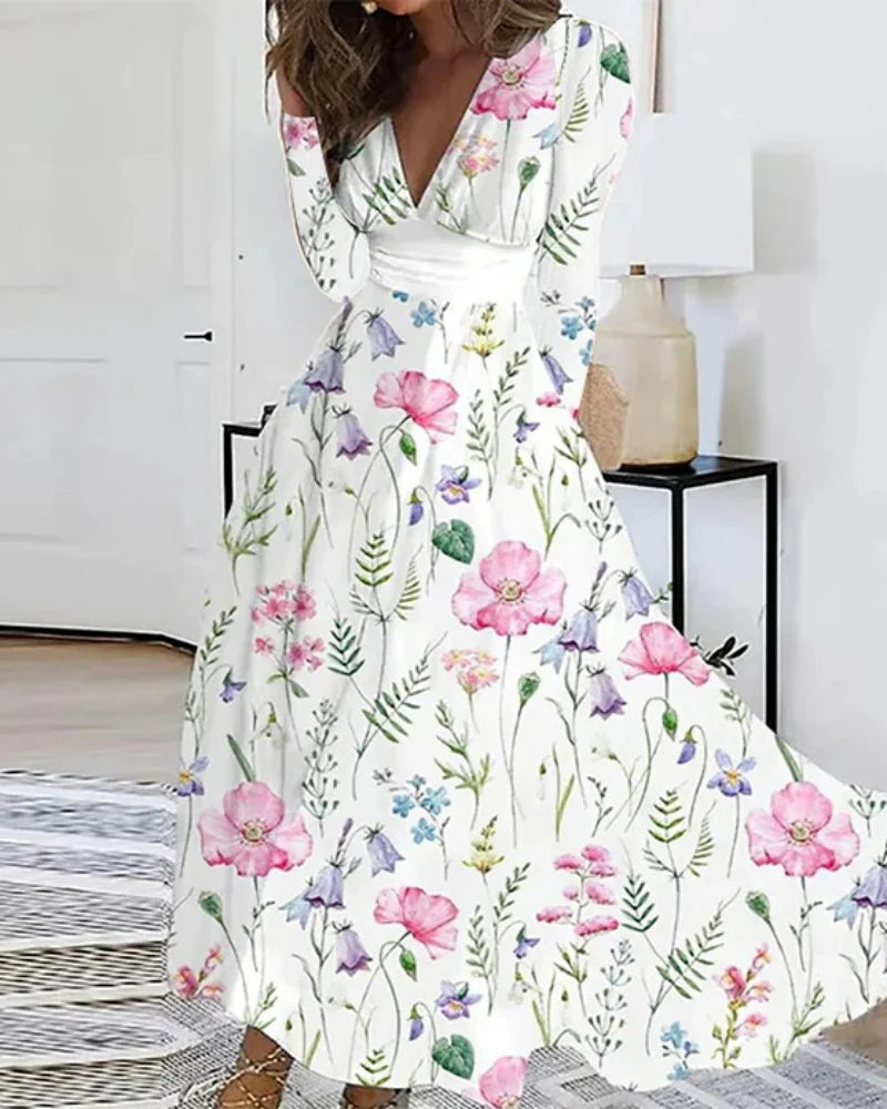 Aella | Women’s Floral Maxi Dress with Elegant Floral Print