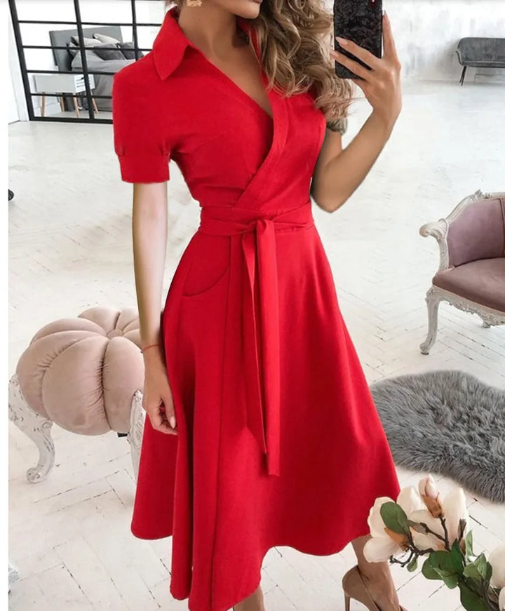 Whitney | Women’s Wrap Dress with a Tie Waist