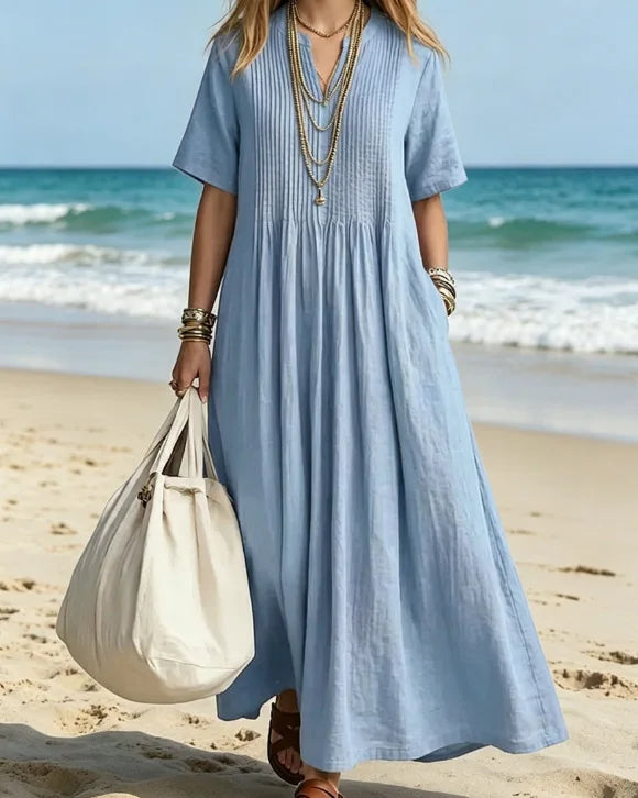 Melody | Women’s V-Neck Maxi Dress for Relaxed Beach Moments