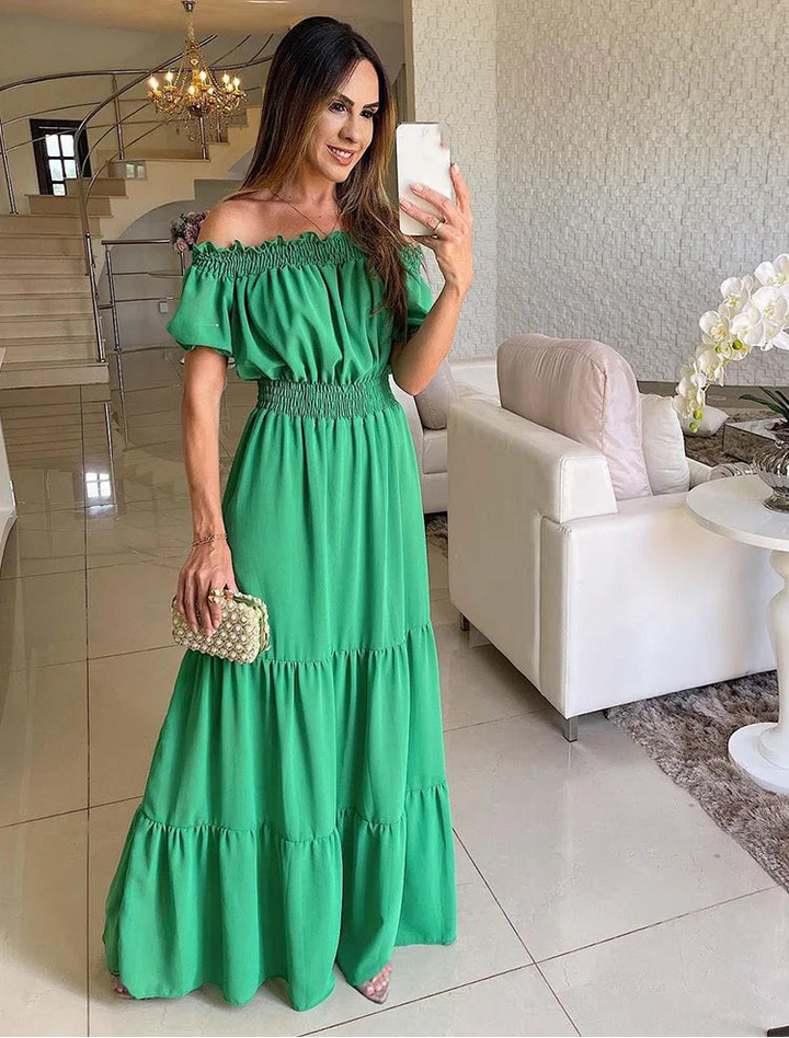 Edith | Women’s Off Shoulder Maxi Dress for Summer Occasions