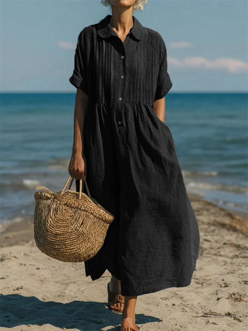Aletta | Women’s Maxi Shirt Dress for Relaxed Summer Days