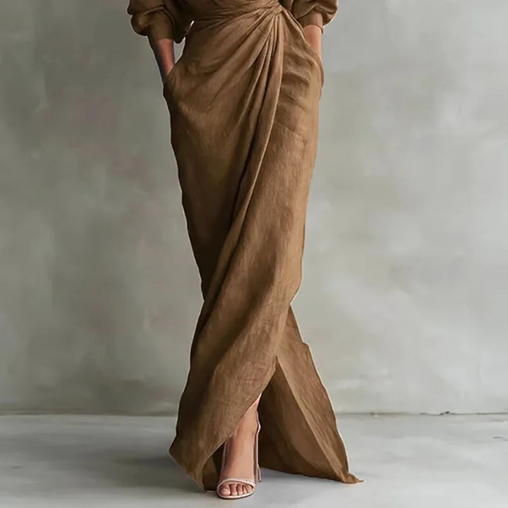 Lucia | Women’s Maxi Dress in a Soft Wrap Shape