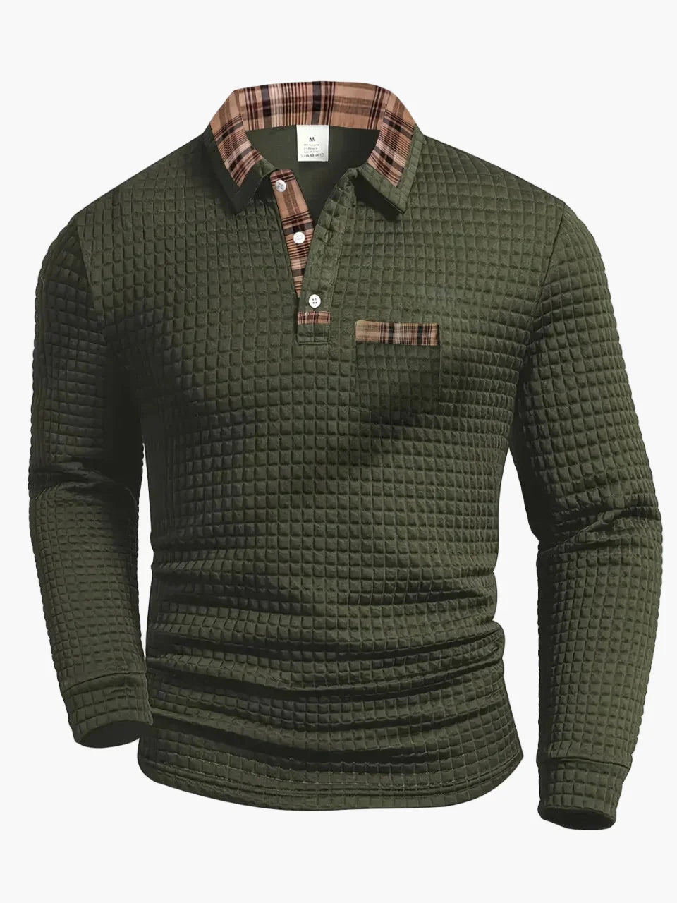 Kavero | Men’s Textured Polo Shirt designed for relaxed yet polished feel