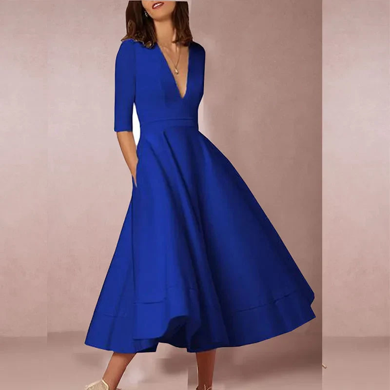 Esme | Women’s Midi Dress in a Full Skirt Shape
