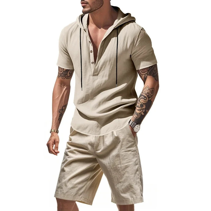 Reign | Men’s Hooded Short Set for Relaxed Summer Form