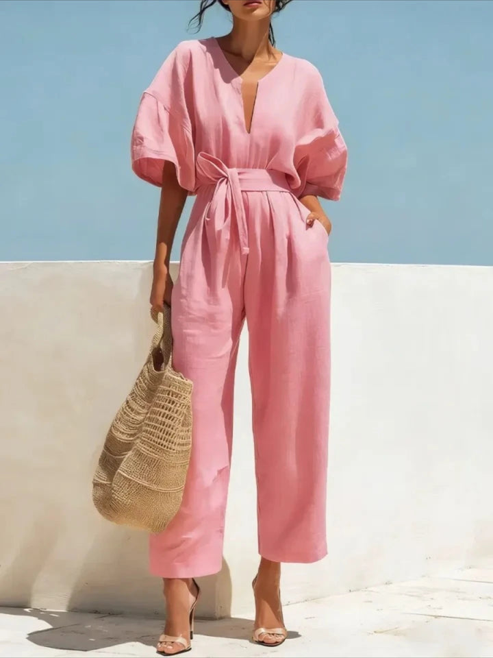 Aurette | Women’s Belted Jumpsuit for Relaxed Daywear