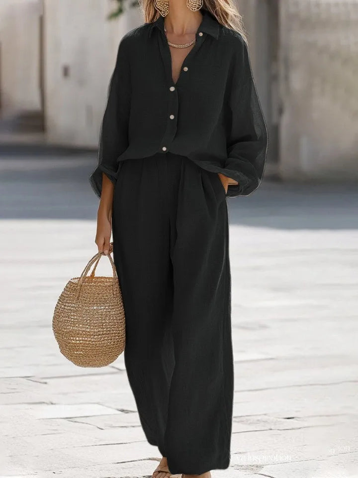 Mireille | Women’s Two-Piece Trouser Set for Relaxing Summer