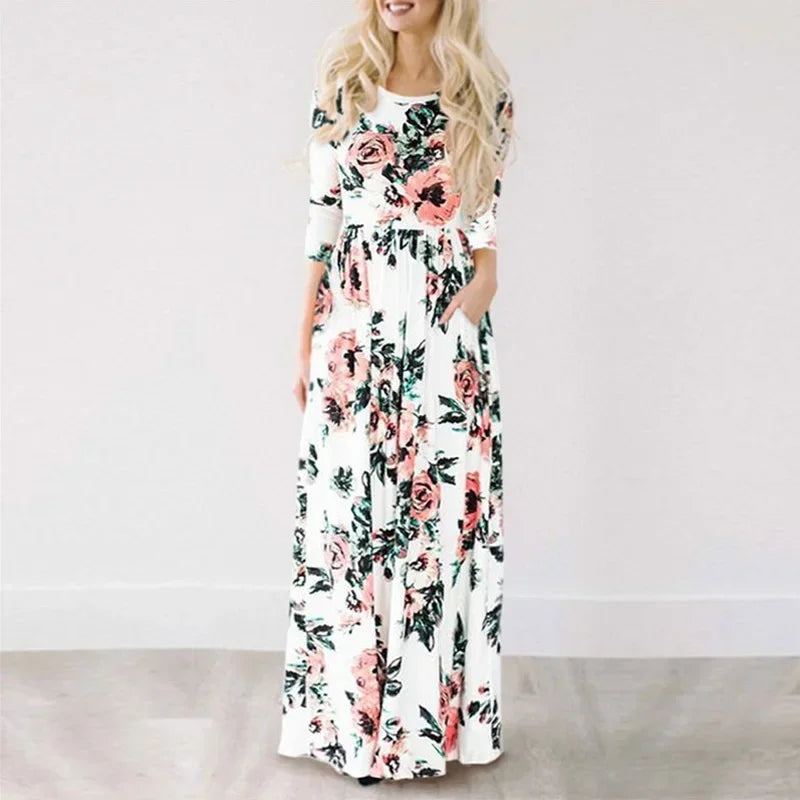 Josephine | Women’s Floral Maxi Dress designed for Elegant Daywear