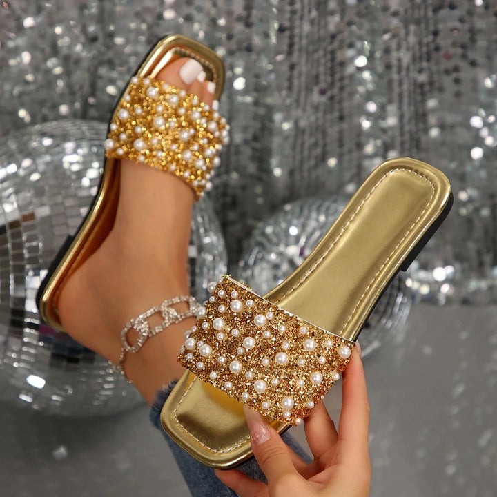 Arabella | Women’s Embellished Slide Sandals for Polished Attire