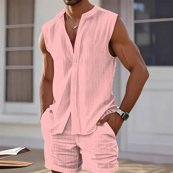 Jude | Men’s Sleeveless Shirt and Shorts Set for Summer Days