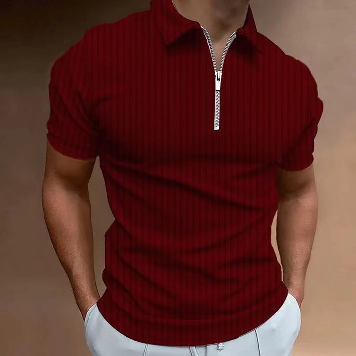 Darren | Men’s Polo Shirt featuring a Half-Zip Collar