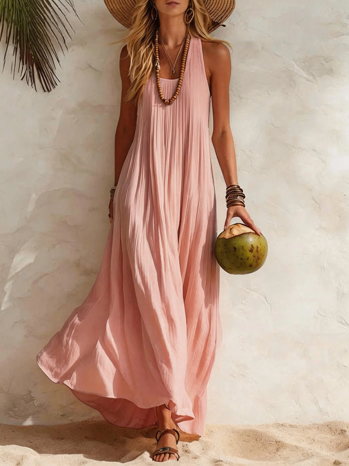 Dulcie | Women’s Sleeveless Maxi Dress with a Flowing Drape