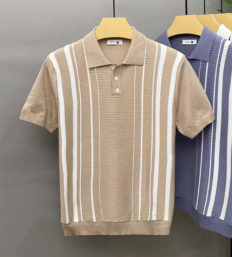 Orwin | Men’s Polo Shirt featuring Vertical Patterning