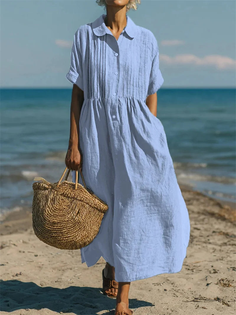 Aletta | Women’s Maxi Shirt Dress for Relaxed Summer Days