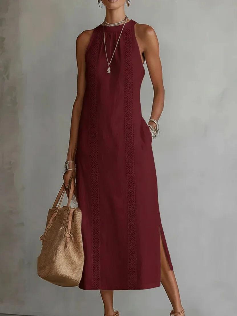 Nixie | Women’s Sleeveless Maxi Dress with a High Neck Finish