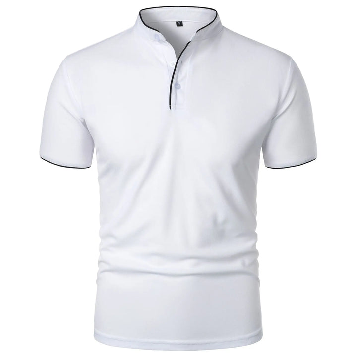 Zachary | Men’s Polo Shirt featuring a Stand Collar with Buttons