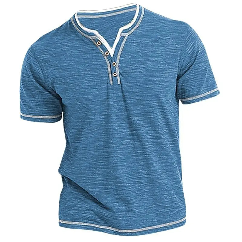 Carden | Men’s Henley T-Shirt featuring a Button Neckline