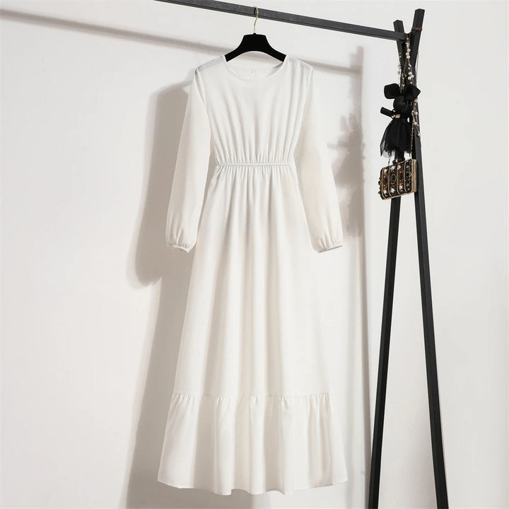 Kamila | Women’s Midi Dress with Tiered Hem Finishing
