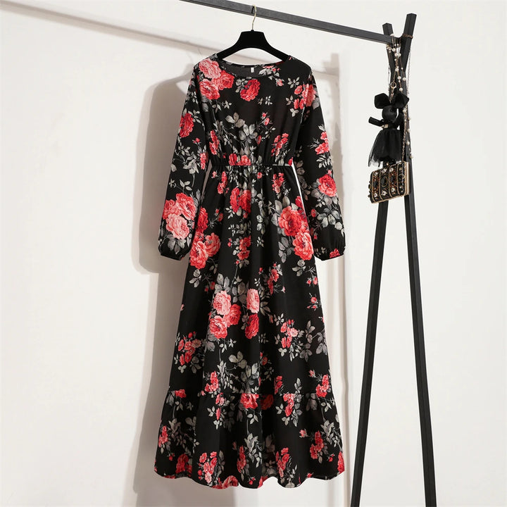 Raisa | Women’s Floral Dress with Button Front
