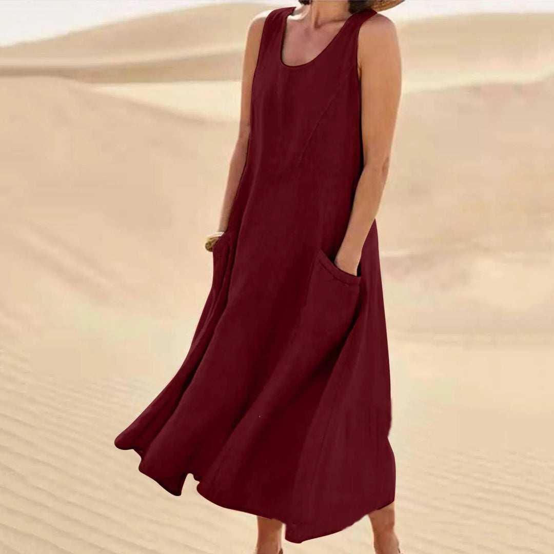 Alazne | Women’s Sleeveless Maxi Dress in an Easy A-Line Shape