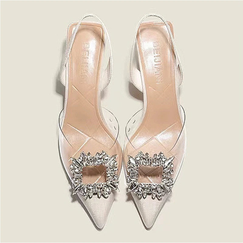 Lexi | Women’s Slingback Heels with Embellished Buckle