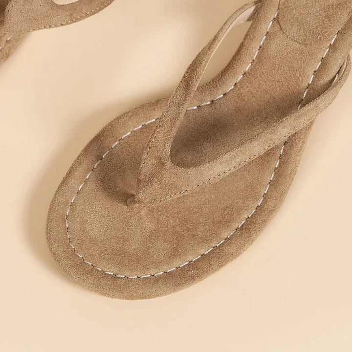 Lenora | Women’s Toe Post Heeled Sandals for Laid-Back Summer Fashion