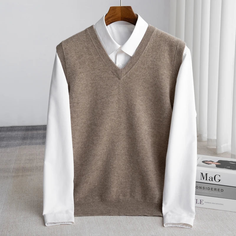 Felton | Men’s Layered Shirt featuring a V-Neck Overlay