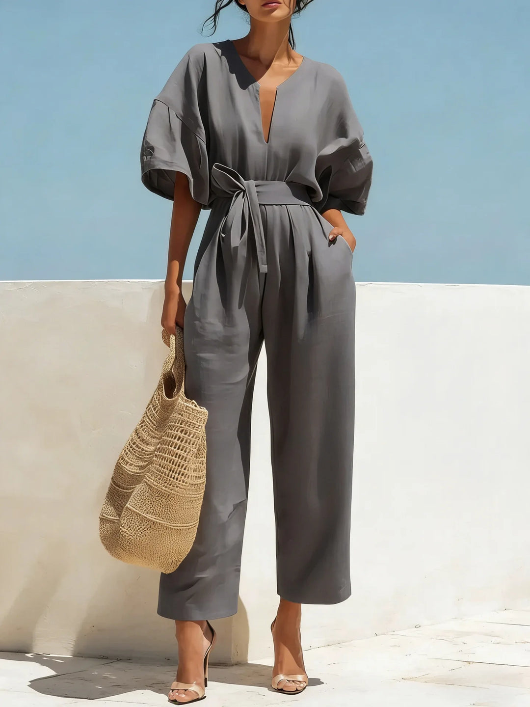Aurette | Women’s Belted Jumpsuit for Relaxed Daywear