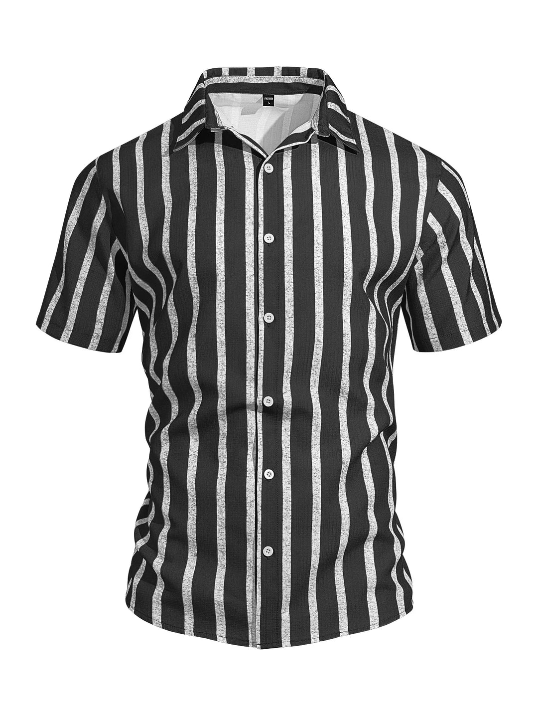 Tyde | Men’s Striped Short-Sleeve Shirt for Smart-Casual Wear