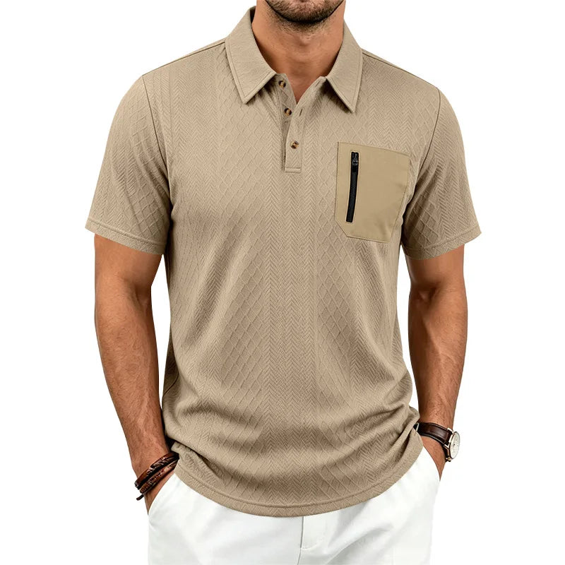 Arnold | Men’s Polo Shirt with Zip Chest Pocket