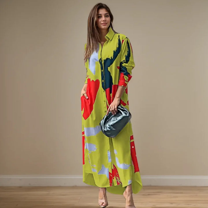 Marlowe | Women’s Abstract Shirt Dress for Relaxed Silhouette